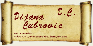 Dijana Čubrović vizit kartica